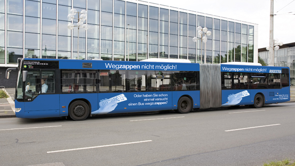 BAUHAUS Stuttgart-Möhringen - Gelenkbus Ganzgestaltung