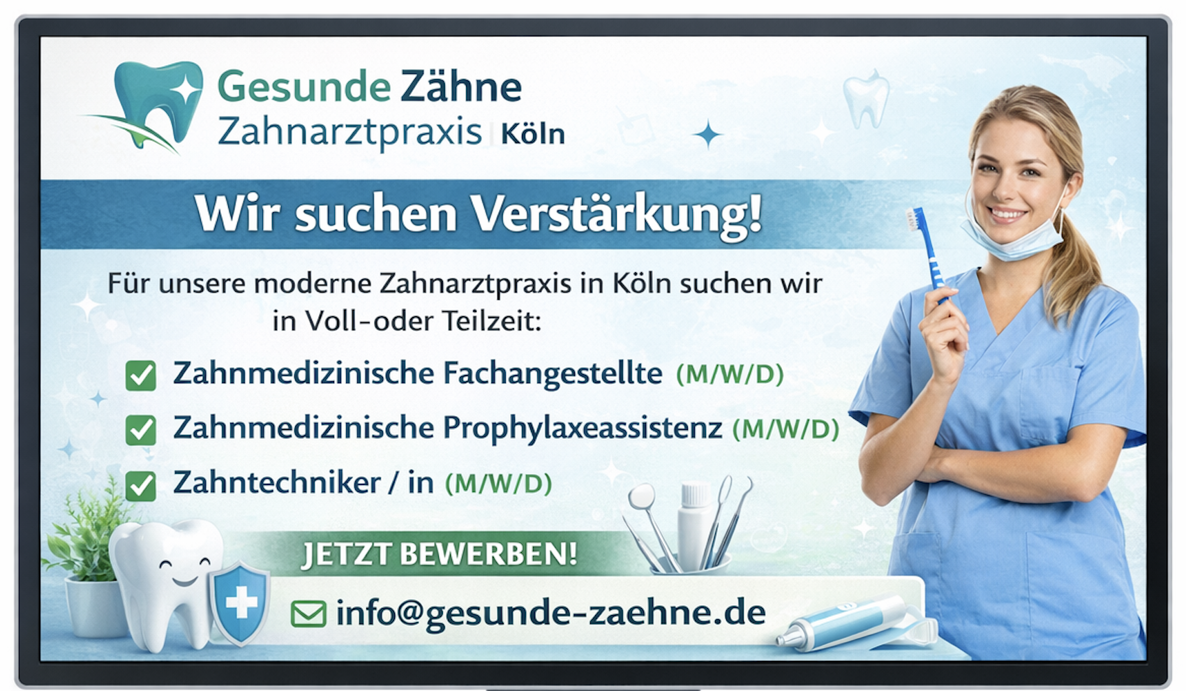 Zahnarztpraxis Recruiting Beispiel